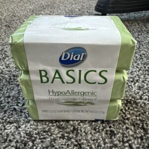 Dial Basics HypoAllergenic 3 Soap Bars pack  3.2 oz - Discontinued